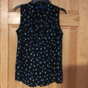 Apt.  9 sleeveless blouse. Size small. Black.